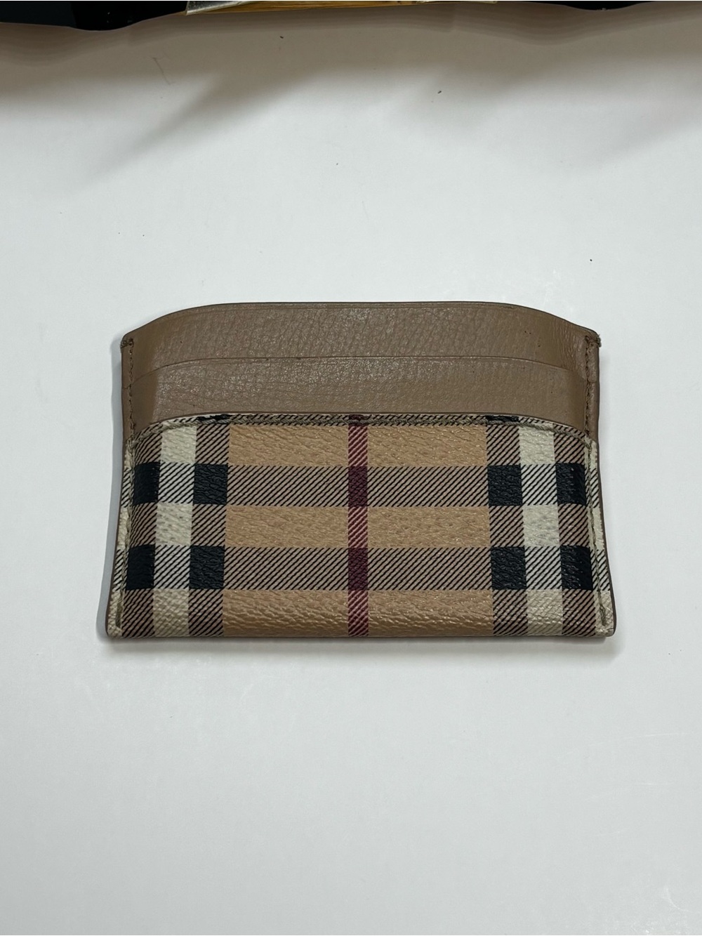 Vintage Authentic Burberry Haymarket Card Holder Unisex - Picture 2 of 6